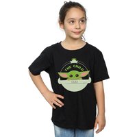 Star Wars Girl's The Mandalorian The Child & Frog Cotton T-Shirt in Black | Size: 3-4 Years