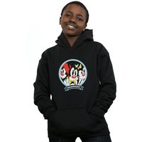 Animaniacs Boy's Fisheye Group Hoodie in Black | Size: 12-13 Years
