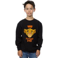 Disney Boy's The Lion King Simba Future King Sweatshirt in Black | Size: 5-6 Years