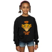 Disney Girl's The Lion King Simba Future King Sweatshirt in Black | Size: 5-6 Years