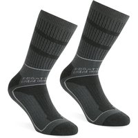 Regatta 2 Pack Samaris 3 Season Walking Sock in Jet Black | Size: 6-8