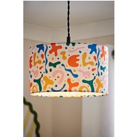 Abbie Nursery Drum Ceiling Floor Light Lamp Shade & 10w LED