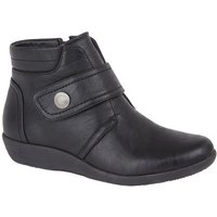Boulevard Women's Wide Fit Ankle Boots in Black | Size: 8