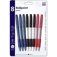 A Star Ballpoint Pens With Grips (Pack Of 8) in Baby Blue