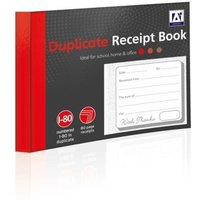 A Star Duplicate Receipt Book in Black