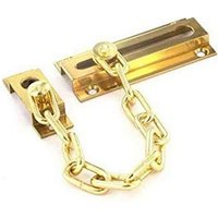 Securit Steel Door Chain - Brass - 80 x 35mm