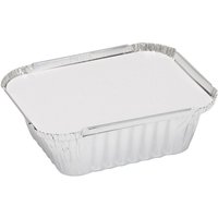 Caroline Foil Trays With Lids (Pack Of 4) in Silver