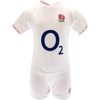England RFU Children T-Shirt & Shorts Set in White | Size: 9-12 m