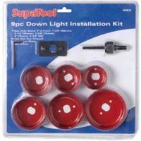 SupaTool Down Light Installation Kit (9 Piece Set) in Red