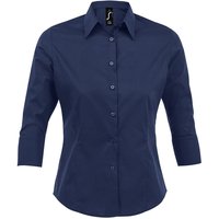 SOL'S Women's Effect 3 4 Sleeve Fitted Work Shirt in Dark Blue | Size: XS