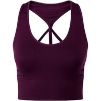 TriDri Women's Seamless 3D Fit Multi Sport Reveal Sports Bra in Plum | Size: XL