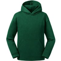 Russell Authentic Hooded Sweatshirt in Bottle Green | Size: 7-8 Years