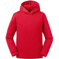 Russell Authentic Hooded Sweatshirt in Red | Size: 5-6 Years