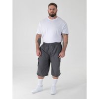 D555 Men's Mason Kingsize Cargo Shorts in Grey | Size: 2XL
