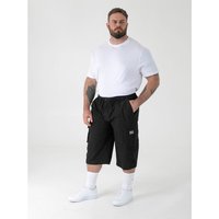 D555 Men's Mason Kingsize Cargo Shorts in Black | Size: 5XL