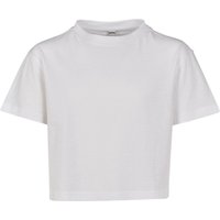 Build Your Brand Girl's Cropped T-Shirt in White | Size: 13-14 Years