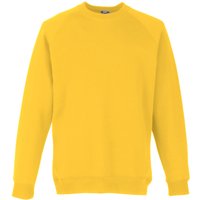 Fruit of the Loom Raglan Sleeve Sweatshirt in Yellow | Size: 5-6 Years