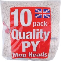 Abbey No. 16 PY Socket Mop Heads (Pack Of 10) in White