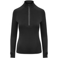 AWDis Women's Just Cool Cool-Flex Half Zip Top in Black | Size: Small