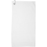 Towel City Printable Border Golf Towel in White