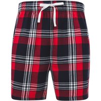 SF Men's Tartan Lounge Shorts in Red | Size: Medium