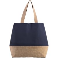 Kimood Canvas & Jute Shopper Bag in Navy