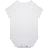 Larkwood Plain Navy Bodysuit in White | Size: Newborn