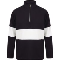 Panelled Zip Neck Top