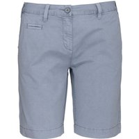 Kariban Women's Washed Effect Bermuda Shorts in Blue | Size: 8