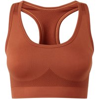 TriDri Women's Seamless 3D Fit Multi-Sport Solid Colour Sculpt Sports Bra in Light Brown | Size: Large