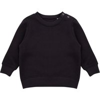 Larkwood Crew Neck Sweatshirt With Shoulder Poppers in Black | Size: 3-4 Years