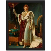 Artery8 Wall Art Print Gerard Portrait Emperor Napoleon I Bonaparte Large Framed Wall Décor Art in Brown | Size: W18" x H24"