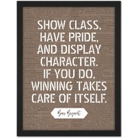 Artery8 Wall Art Print Dictionary Page Quote Bear Bryant Winning Takes Care Itself Large Framed Wall Décor Art in Light Oak | Size: W18" x H24"