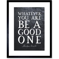 Artery8 Wall Art Print Slate Quote Abraham Lincoln Good One Artwork Framed 9X7 Inch in Black | Size: W7" x H9"