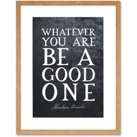 Artery8 Wall Art Print Slate Quote Abraham Lincoln Good One Artwork Framed 9X7 Inch in Beige | Size: W7" x H9"