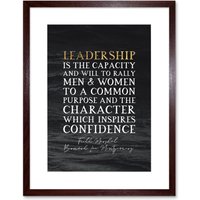 Artery8 Wall Art Print Slate Quote Field Marshal Bernard Law Montgomery Leadership Artwork Framed 9X7 Inch in Brown | Size: W7" x H9"