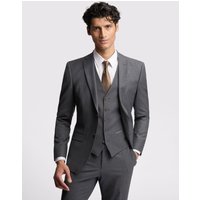 Premium Charcoal Panama Slim Suit Jacket 40R