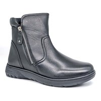 Laurel Leather Zip Up Wide Fit Boots