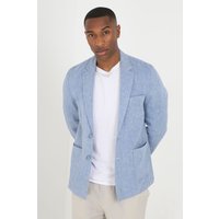 Button Through Chambray Blazer