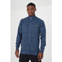 Funnel Neck Zip Through Knitted Jumper