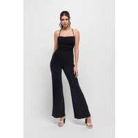 Jaded Rose Women's Bella Open-Back Jumpsuit. Sexy & Elegant in Black | Size: 10