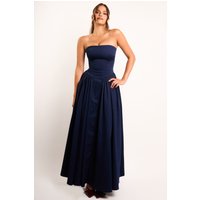 Jaded Rose Women's Edith Bandeau Corset Maxi Dress in Deep Blue in Dark Blue | Size: 12