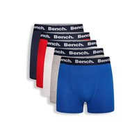 Bench Men's 5 Pack 'Acura' Cotton Rich Boxers in Blue | Size: Small