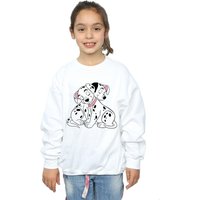Disney Girl's 101 Dalmatians Puppy Love Sweatshirt in White | Size: 7-8 Years