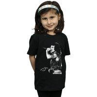 AC/DC Girl's Signed Photo Cotton T-Shirt in Black | Size: 7-8 Years