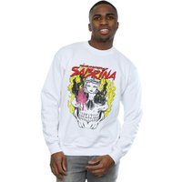 The Chilling Adventures Of Sabrina Men's Icon Skull Sweatshirt in White | Size: 5XL