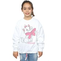 Disney Girl's Aristocats Marie Bow Sweatshirt in White | Size: 12-13 Years