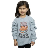 Disney Girl's The Aristocats Double Trouble Sweatshirt in Grey | Size: 3-4 Years