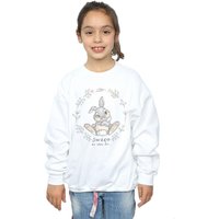 Disney Girl's Bambi Thumper Sweet As Can Be Sweatshirt in White | Size: 7-8 Years
