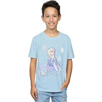 Disney Boy's Frozen 2 Elsa Free Spirit T-Shirt in Baby Blue | Size: 3-4 Years